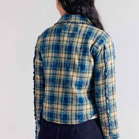 We The Free Free People Georgia Plaid Embroidered Button-down Shirt - Picture 5 of 10